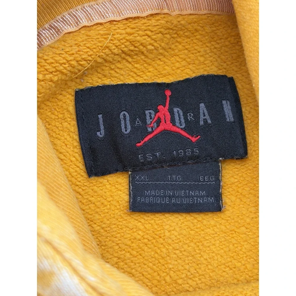 Men's Air Jordan Hoodie Yellow Jumpman 2XL Icon Bulls NBA Dunk Chicago Flight